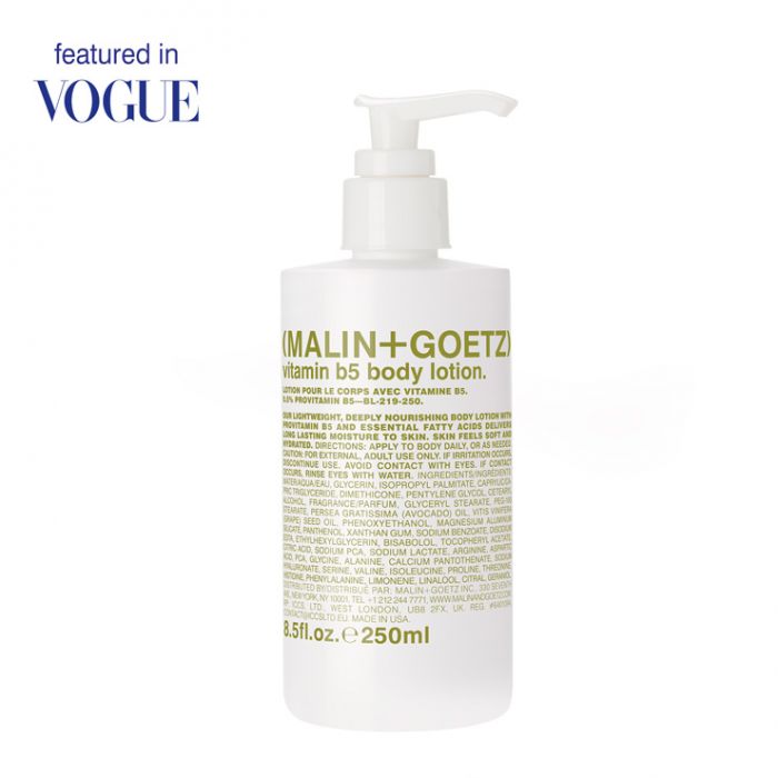 lotion pour le corps à la vitamine b5.